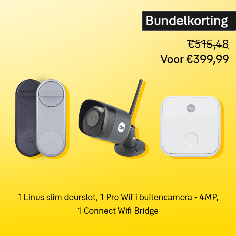 Linus slim deurslot set compleet met bridge en buitencamera